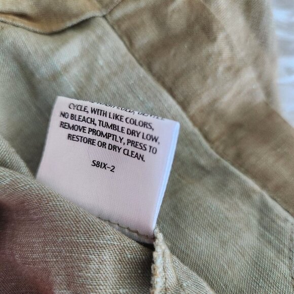 Eileen Fisher Linen‎ Jacket Women M Mandarin Collar Iridescent Lagenlook - Picture 12 of 15